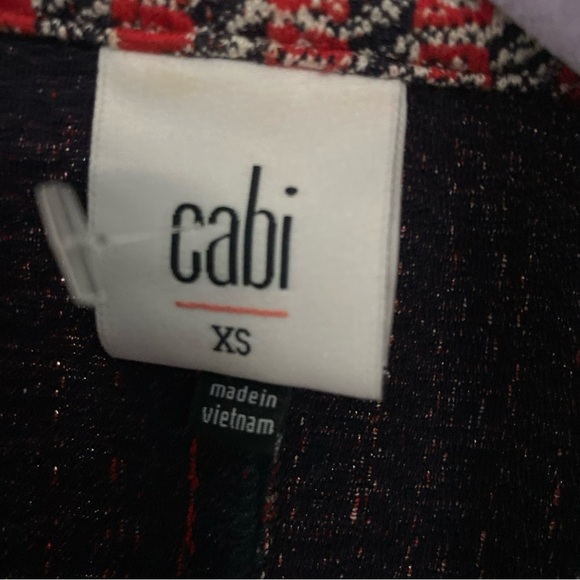 CAbi Patchwork Jacket.  Black, Red, and White ( P15 ) - Picture 8 of 8